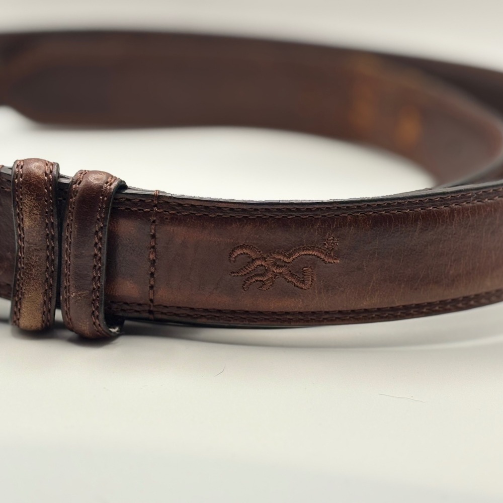 Browning genuine leather belt men's size 36 buckmark hunting outside outdoors